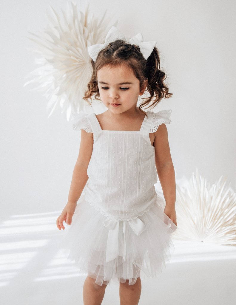 Karibou Little Ballerina Tutu - White Cloud