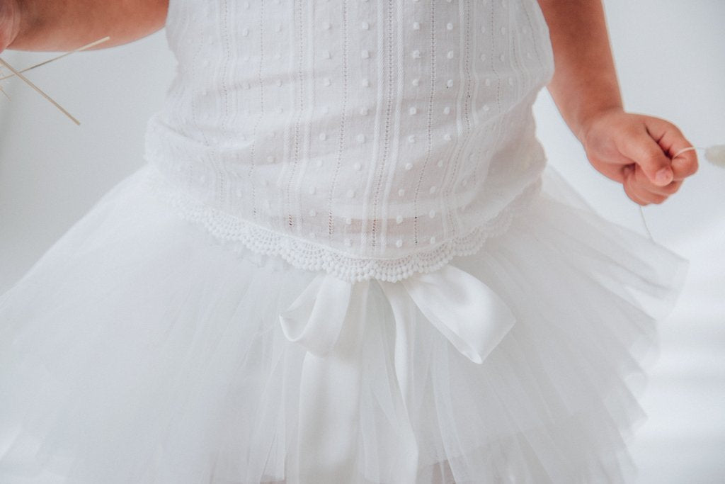 Karibou Little Ballerina Tutu - White Cloud