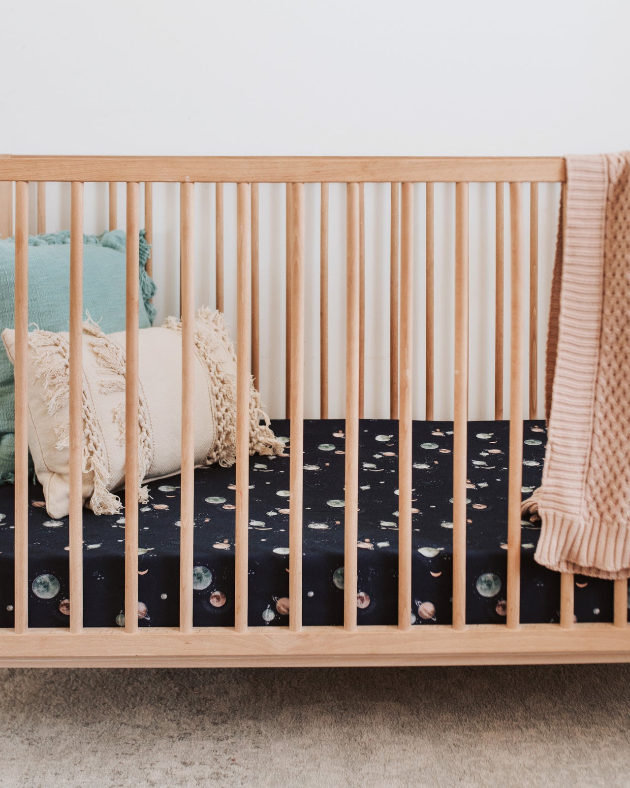 Snuggle Hunny Fitted Cot Sheet - Milky Way