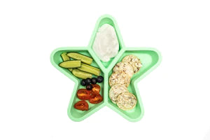 Little Woods NON-TOXIC SILICONE DIVIDED STAR PLATE-MINT