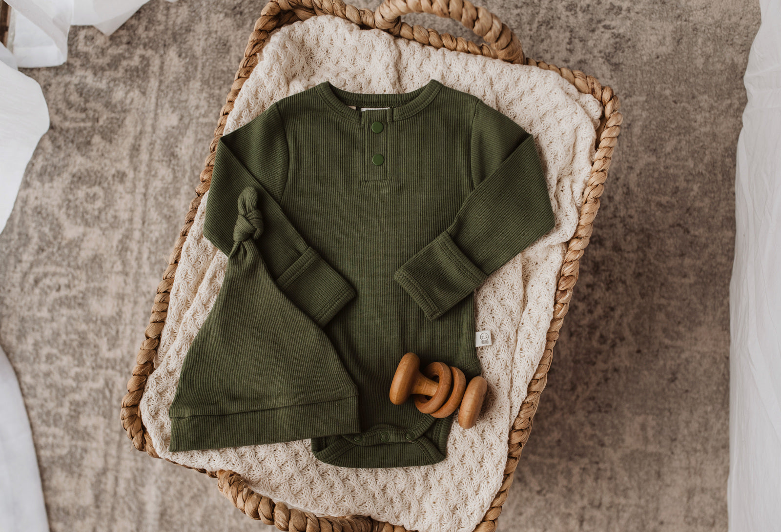 Snuggle Hunny Olive Long Sleeve Bodysuit