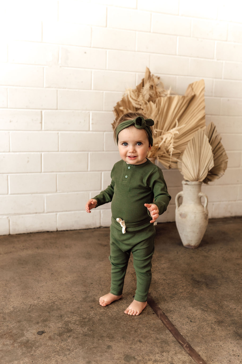 Snuggle Hunny Olive Long Sleeve Bodysuit