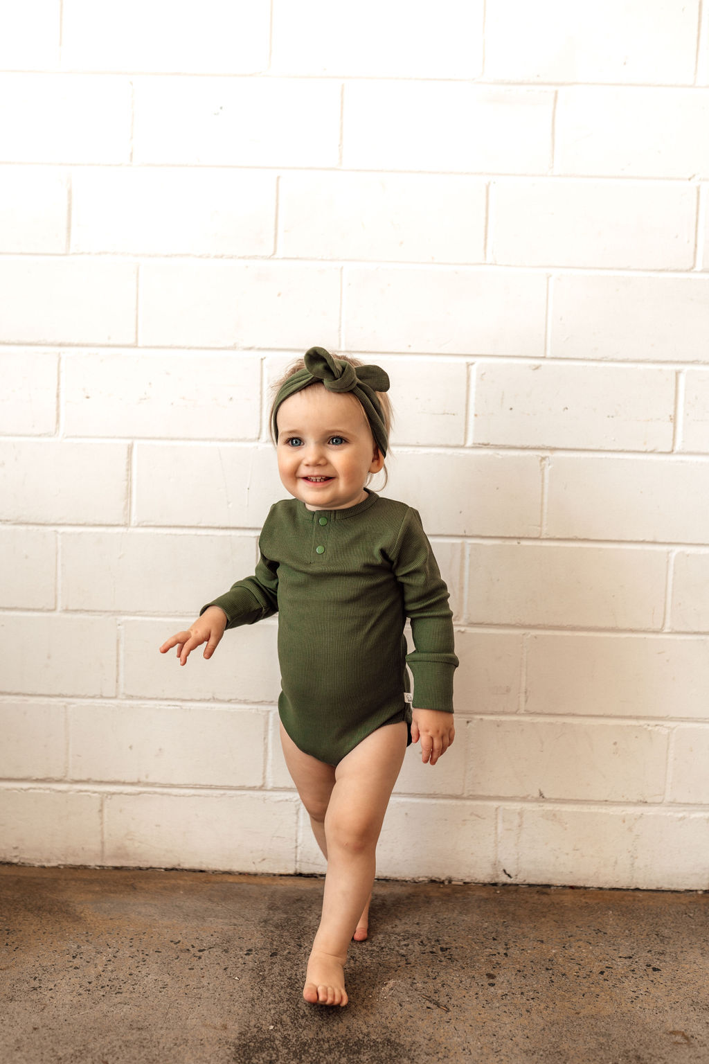 Snuggle Hunny Olive Long Sleeve Bodysuit