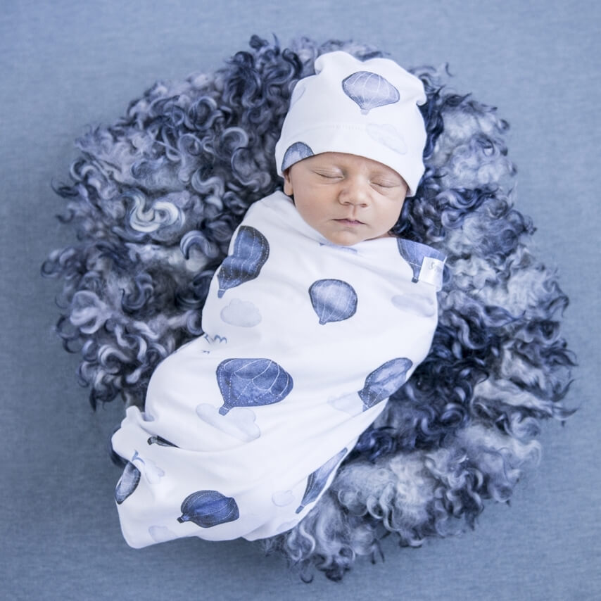 Snuggle Hunny Snuggle Swaddle & Beanie Set - Cloud Chaser