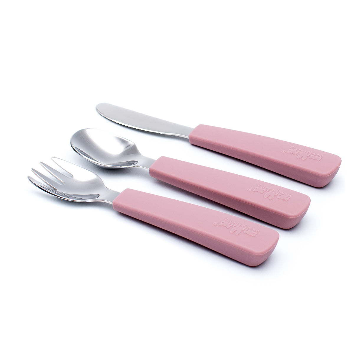 We Might Be Tiny Toddler Feedie Cutlery Set - Dusty Rose