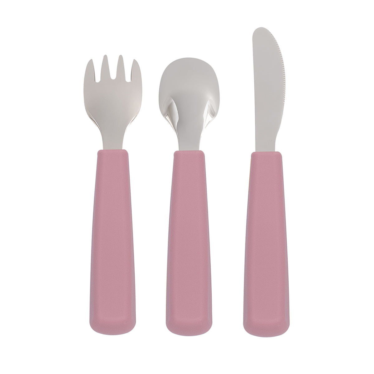 We Might Be Tiny Toddler Feedie Cutlery Set - Dusty Rose